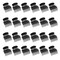 Electric Hot Roller Clip Replacements for Hair Styling (2 Inches, Black, 24 Pack)